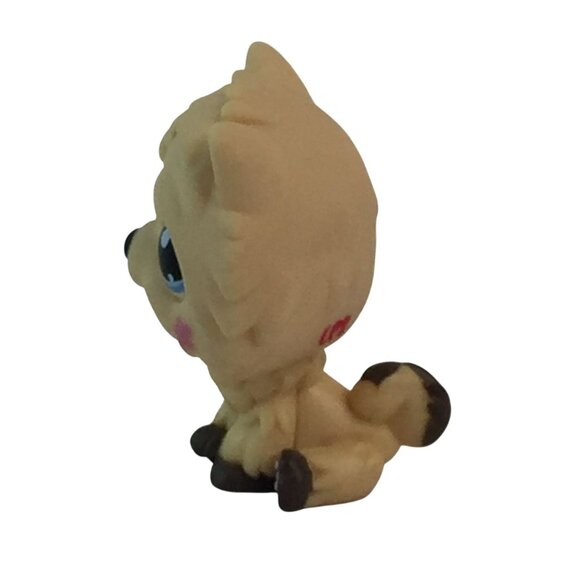 Littlest Pet Shop LPS #1208 Chow Chow Puppy Dog Blue Dot Eyes Flower Cheek - Picture 4 of 7